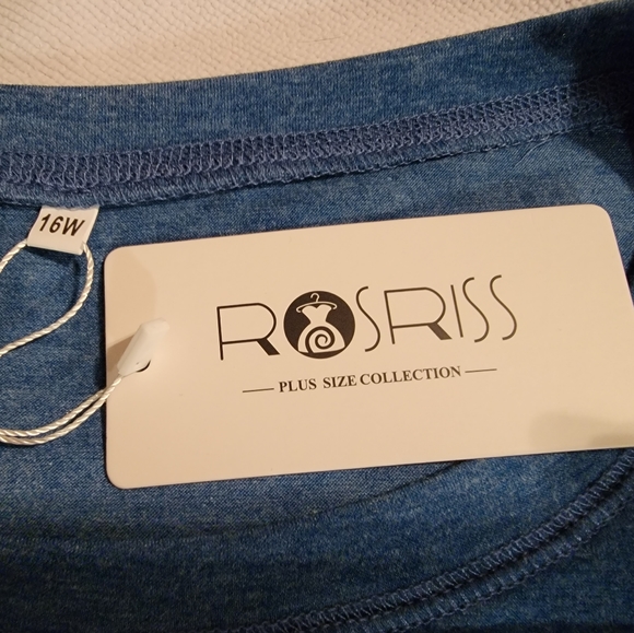 NWT Rosriss Plus Size Tops Casual Short Sleeve - Picture 4 of 10